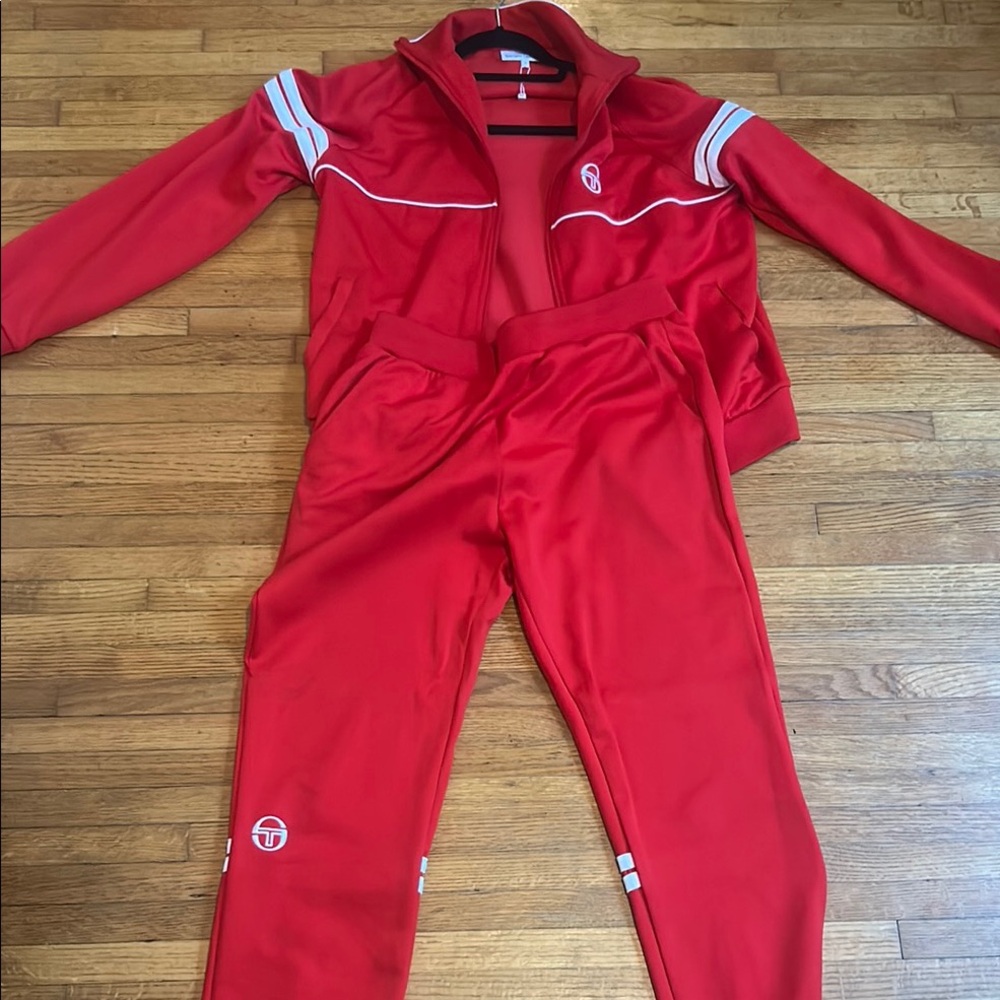 Sergio Tacchini Red and White Tracksuit